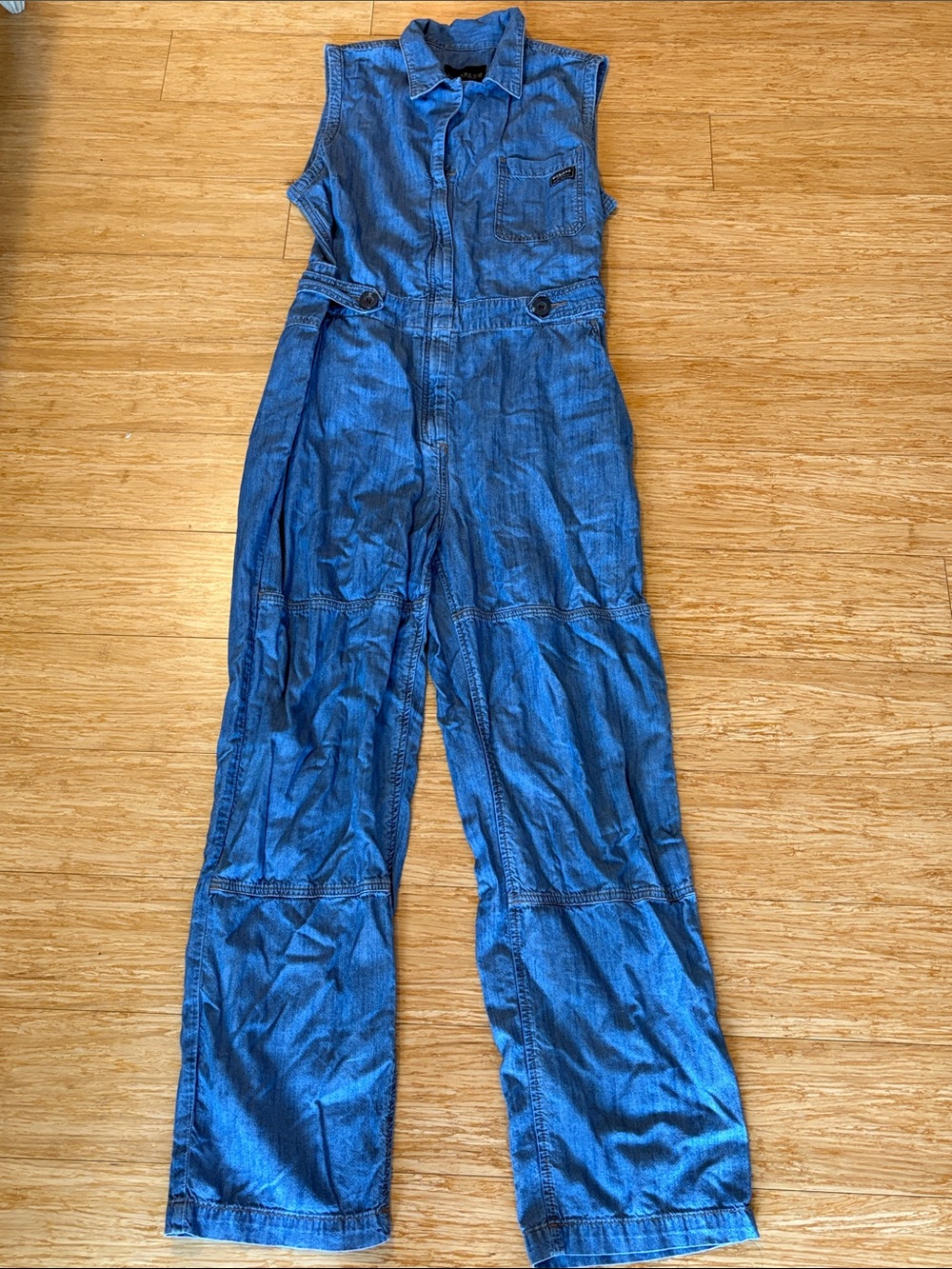 Wildfang The Essential Denim Sleeveless High Waisted Coverall Large streetwear